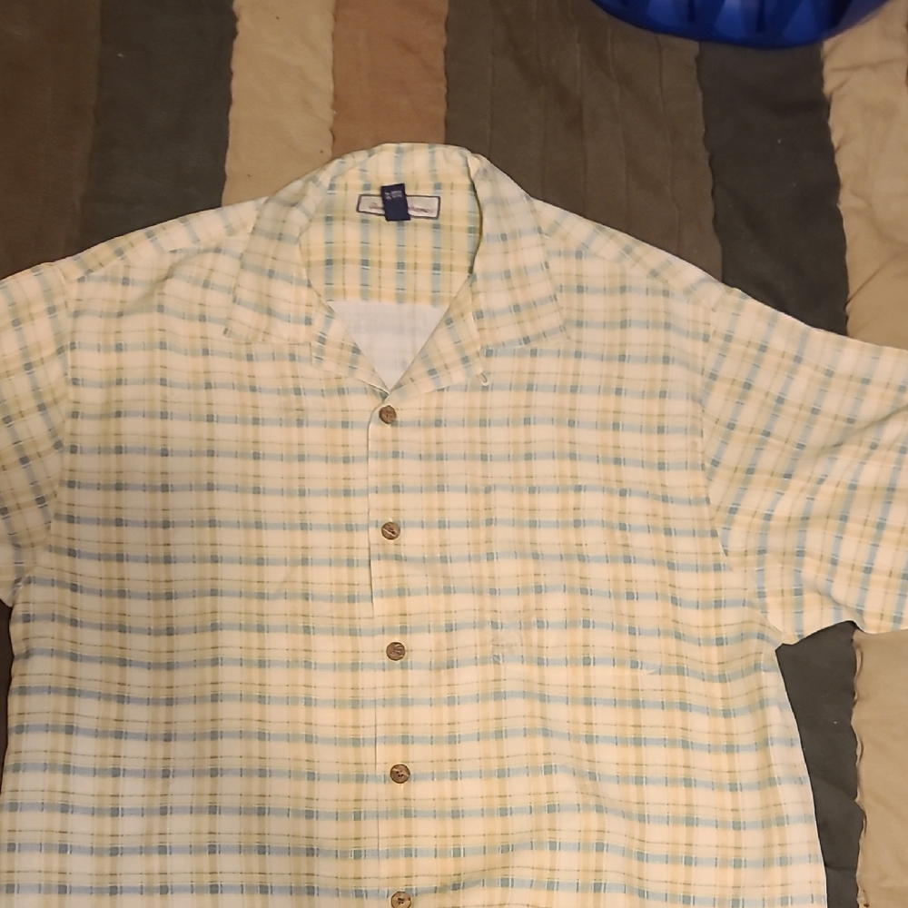 Plaid Short Sleeve Button-Up Shirt